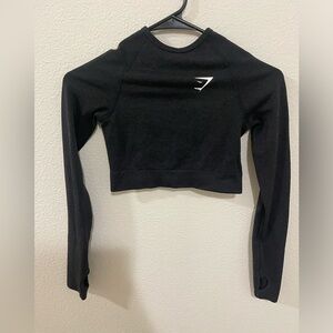 Gym shark long sleeve cropped workout top.